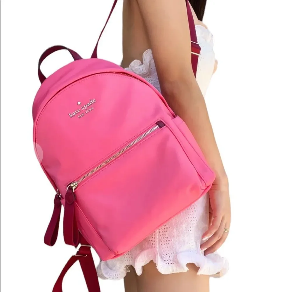 Kate ♠️ Spade Deep Dahli Chelsea Backpack! - Picture 1 of 12